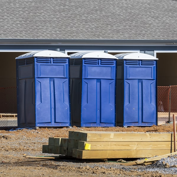 how can i report damages or issues with the porta potties during my rental period in Russell Kentucky